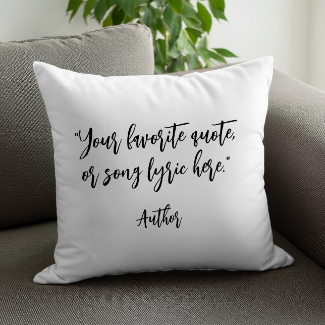 Create Your Own Calligraphy Quote Throw Pillow (Creator Uploaded)