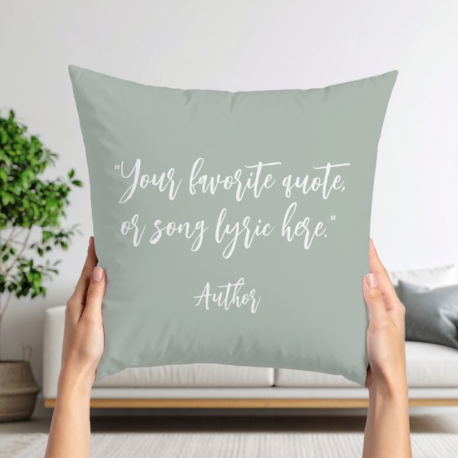 Create Your Own Calligraphy Quote Throw Pillow (Creator Uploaded)