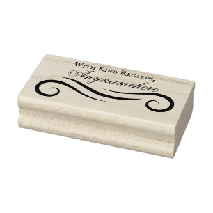Create Your Own Calligraphy Strokes Ornament Rubber Stamp