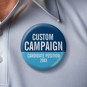 Create Your Own Campaign Gear - Light Blue & Navy 2 Inch Round Button
