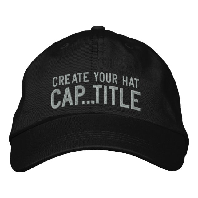 Create Your Own Cap in 2 easy steps Have Fun! (Front)