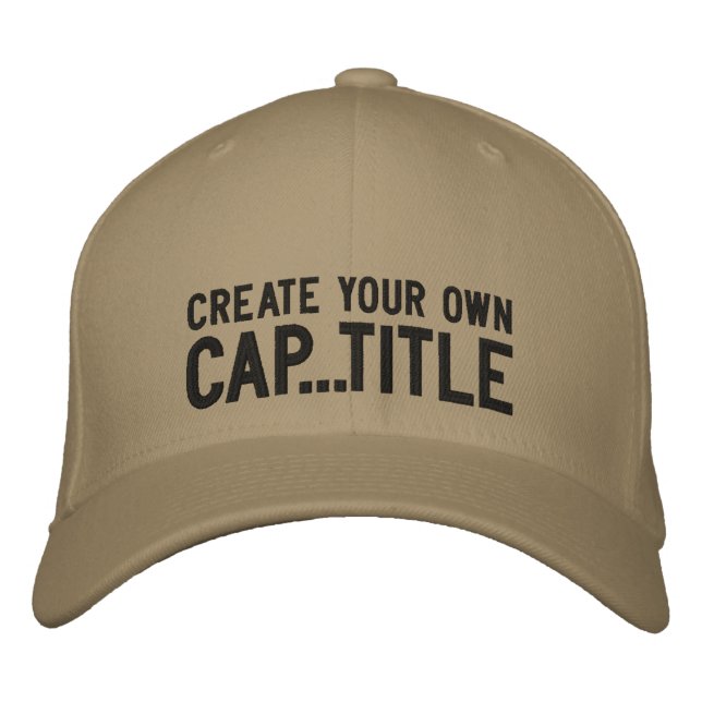 Create Your Own Cap in 2 easy steps Have Fun! (Front)