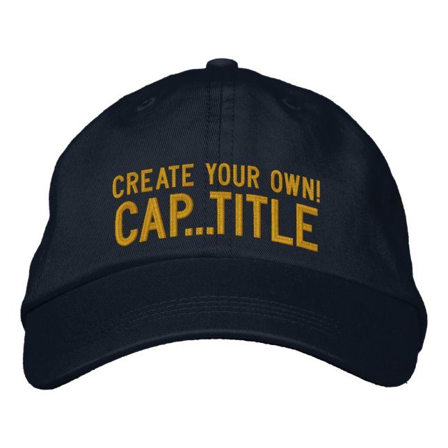 Create Your Own Cap in 2 easy steps Have Fun! (Front)