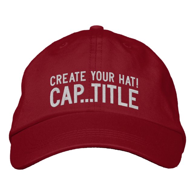 Create Your Own Cap in 2 easy steps Have Fun! (Front)