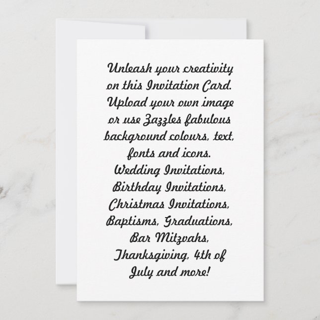 Create your Own Celebration Announcements/ Invitation (Front)