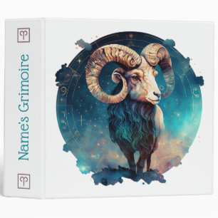 Create Your Own Celestial Aries Zodiac Binder