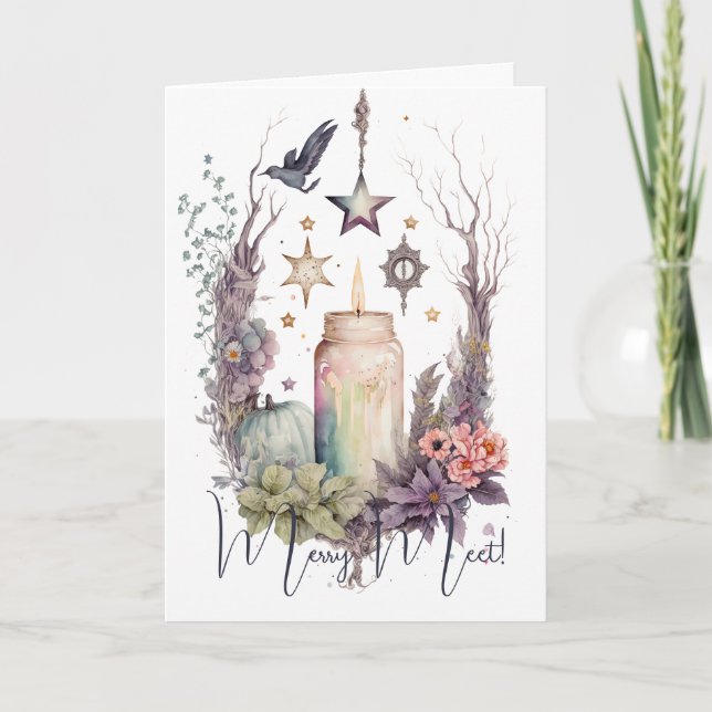 Create Your Own Celestial Autumn Roses Card (Front)