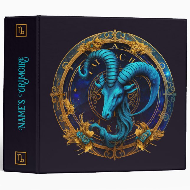 Create Your Own Celestial Capricorn Zodiac Binder (Front/Spine)