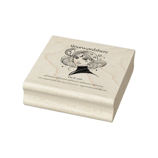 Create Your Own Celestial Crescent Moon Magic Rubber Stamp (Stamp)