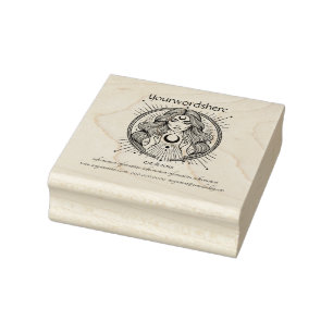 Create Your Own Celestial Crescent Moon Seer Rubber Stamp