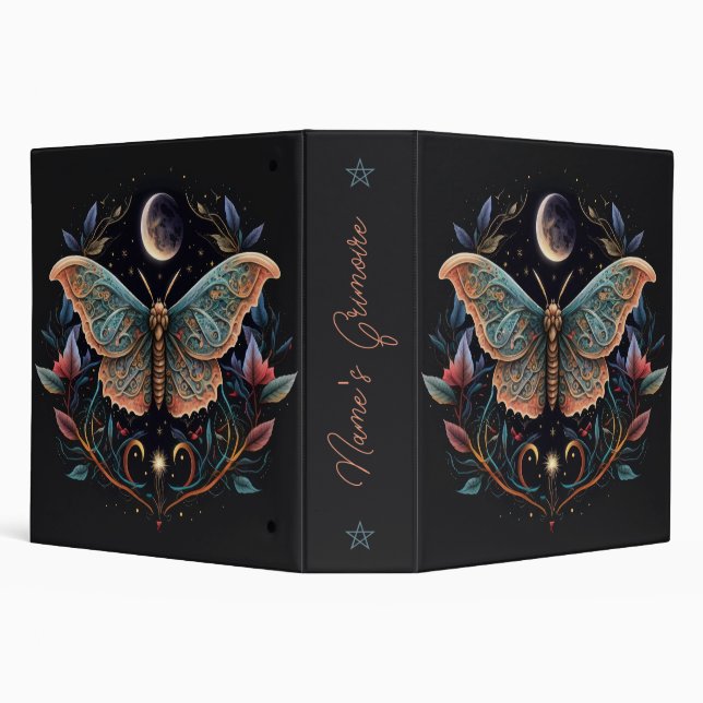 Create Your Own Celestial Garden Lunar Moth Totem Binder (Background)