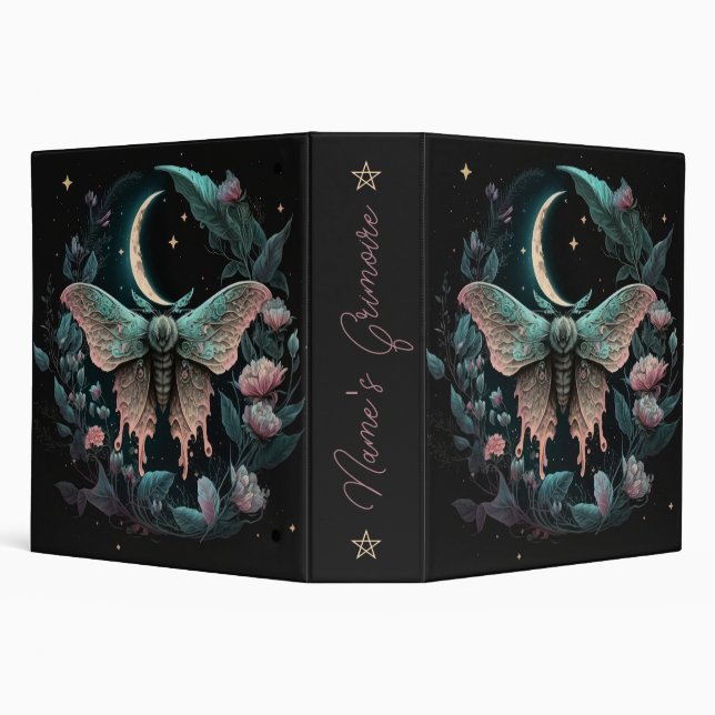 Create Your Own Celestial Garden Moth Floral Binder (Background)