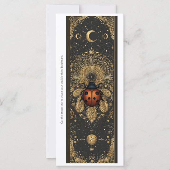 Create Your Own Celestial Ladybug Bookmark Card (Front)