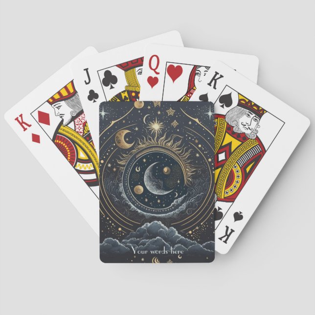 Create Your Own Celestial Landscape Lunar Playing Cards (Back)