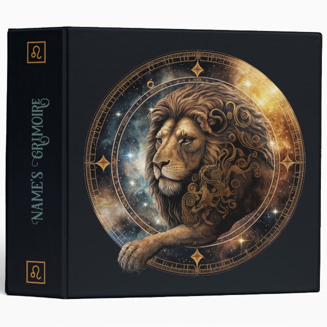 Create Your Own Celestial Leo Zodiac Binder (Front/Spine)