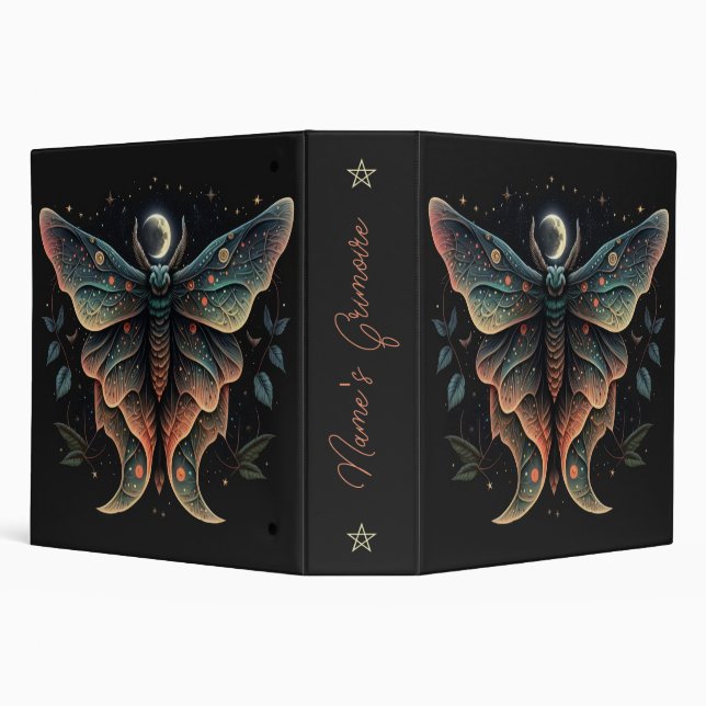 Create Your Own Celestial Lunar Moth Totem Binder (Background)