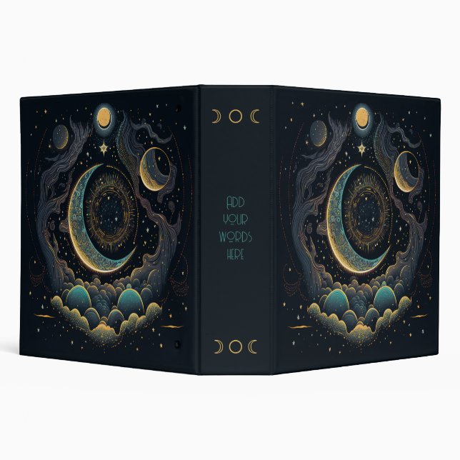 Create Your Own Celestial Moon & Clouds Binder (Background)