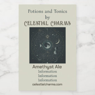 Create Your Own Celestial Moons Wine Label