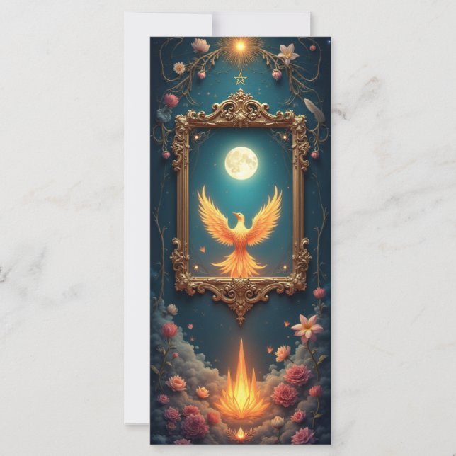Create Your Own Celestial Phoenix Bookmark Card (Front)