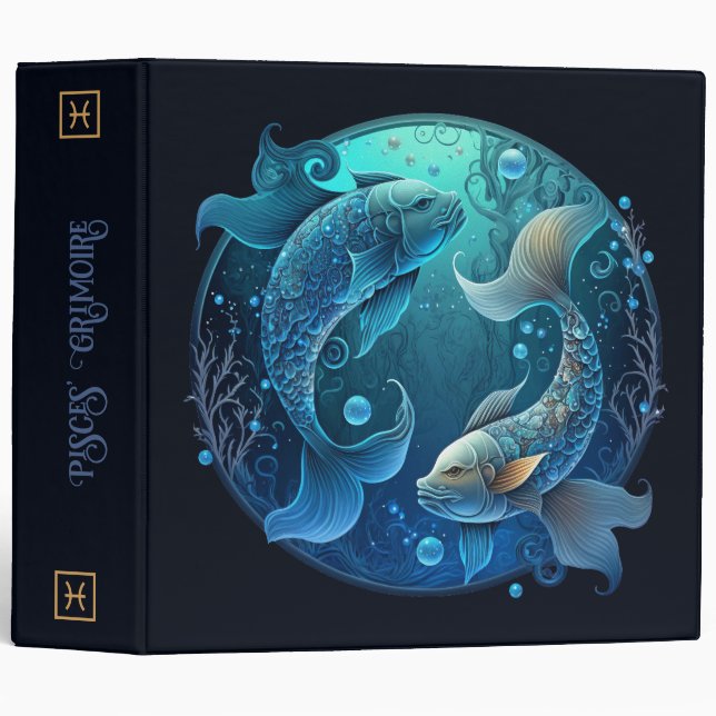 Create Your Own Celestial Pisces Zodiac Binder (Front/Spine)