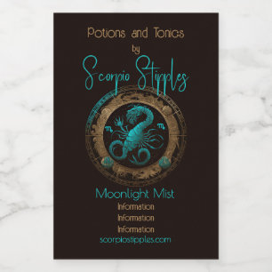 Create Your Own Celestial Scorpio Zodiac Wine Label