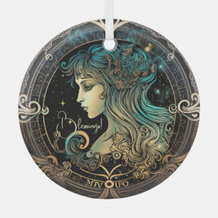 Create Your Own Celestial Virgo Zodiac Glass Ornament