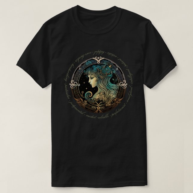 Create Your Own Celestial Virgo Zodiac T-Shirt (Design Front)