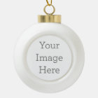 Create Your Own Ceramic Ball Ornament (Poinsettia)