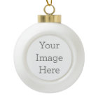 Create Your Own Ceramic Ball Ornament (Poinsettia)