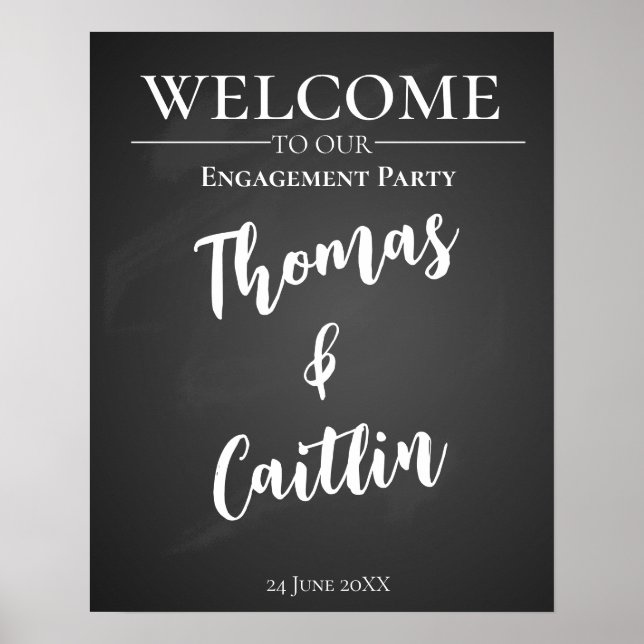 Create your own chalkboard party sign (Front)