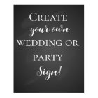 Create your own chalkboard party wedding sign