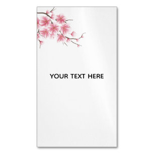 Create Your Own Charry Blossom Flower Magnetic Business Card
