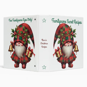 Create Your Own Cheerful Christmas Plaid Gnome Binder