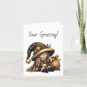 Create Your Own Cheery Magical Christmas Gnome Holiday Card