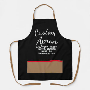 Create Your Own Chef Baker Custom Faux Pocket  Apron