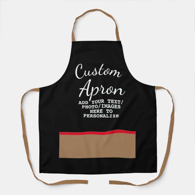 Create Your Own Chef Baker Custom Faux Pocket  Apron (Front)