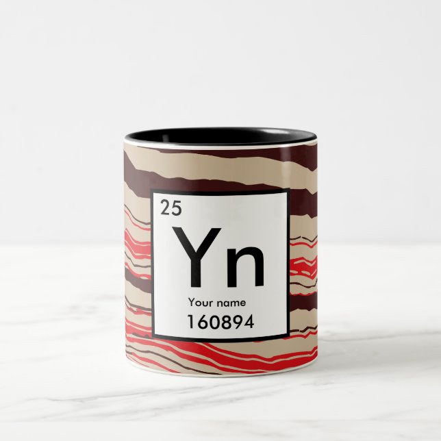 Create your own chemical element Two-Tone coffee mug (Center)