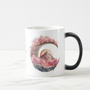 Create Your Own Cherry Blossom Moon Landscape Magic Mug