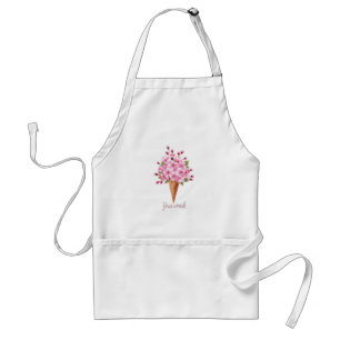 Create Your Own Cherry Blossoms Ice Cream Cone Standard Apron