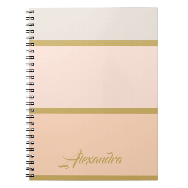 Create your own Chic Personalized Monogram  Notebook (Front)