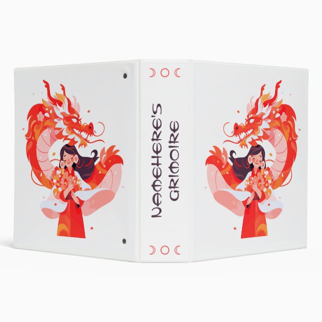 Create Your Own Chinese Fire Dragon Maiden Binder (Background)