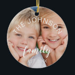 Create Your Own Christmas Family Photo Template Ceramic Ornament<br><div class="desc">Create Your Own Christmas Family Photo Template Ornament with custom picture makes a perfect Personalized Christmas Gift. This modern and elegant family photo Christmas ornament makes a great gift for a grandma,  grandpa,  mom or dad.</div>