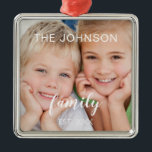 Create Your Own Christmas Family Photo Template Metal Ornament<br><div class="desc">Create Your Own Christmas Family Photo Template Ornament with custom picture makes a perfect Personalized Christmas Gift. This modern and elegant family photo Christmas ornament makes a great gift for a grandma,  grandpa,  mom or dad.</div>