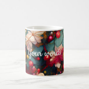 Create Your Own Christmas Flowers & Berries Magic Mug