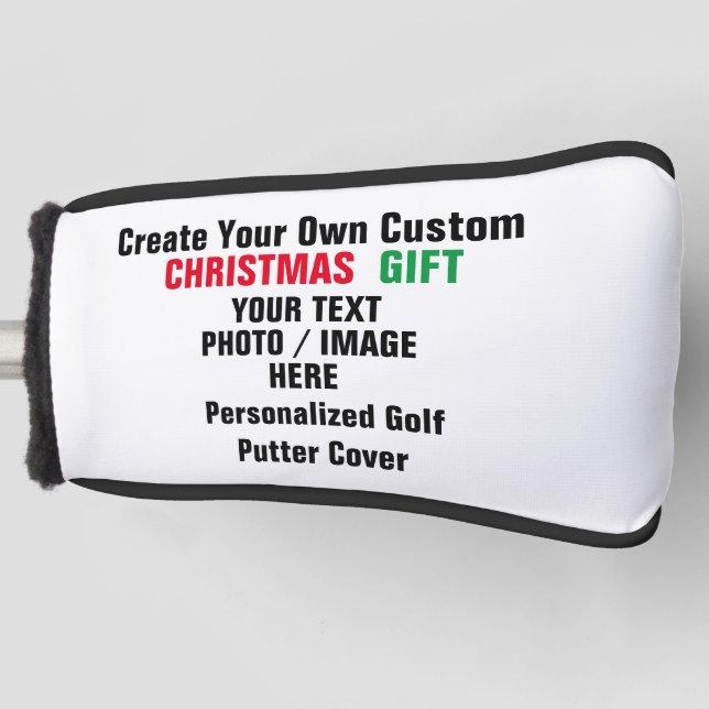 Create Your Own Christmas Golf Gift: Personalized Golf Head Cover (Front)