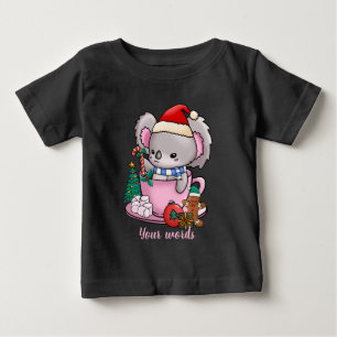 Create Your Own Christmas Koala Hot Cocoa Baby T-Shirt
