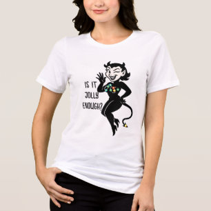 Create Your Own Christmas Light Naughty girlfriend Tri-Blend Shirt