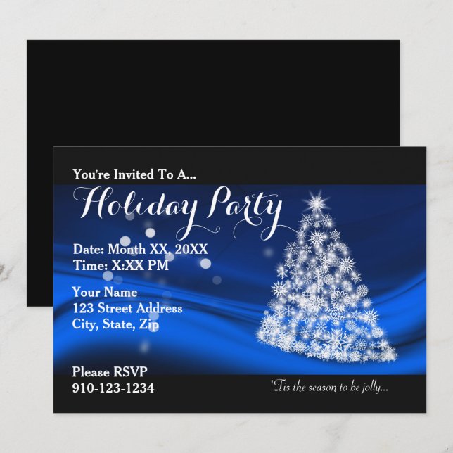 Create Your Own Christmas Party Invitation (Front/Back)