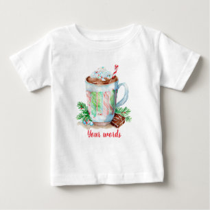 Create Your Own Christmas Peppermint Hot Cocoa Baby T-Shirt