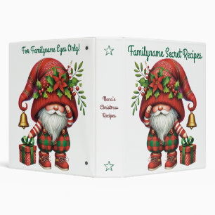 Create Your Own Christmas Plaid Gnome Poinsettias Binder